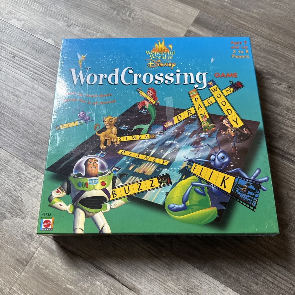 Word Crossing Disney Character Matching Board Game 2000 Mattel   (NEW & SEALED)